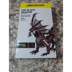 NEW Piececool The Black Dragon Fantasy Series Metal Model Kit- New HP 119-KRS